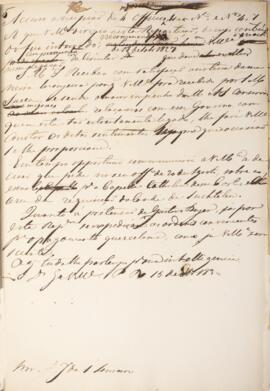 Despacho original enviado para Antônio José da Silva Loureiro (1790-1848), com data de 15 de nove...