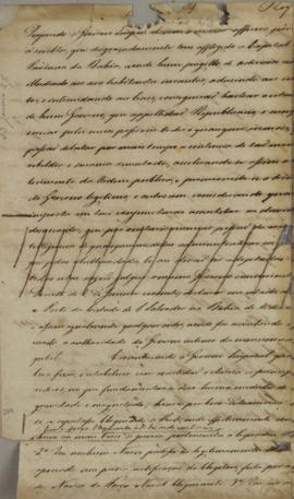 Circular enviada ao Corpo Diplomático em 13 de janeiro de 1828, comunicando a revolta ocorrida e ...