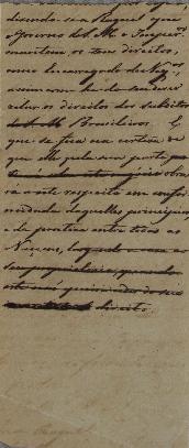 Fragmento de minuta de despacho de 1825, endereçada a Condy Raguet (1784-1842), Cônsul dos Estado...