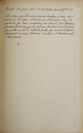 Ofício nº 6 de 30 de junho de 1823, dirigido a Jean-Baptiste Maler (s.d.-s.d.), cônsul-geral da F...