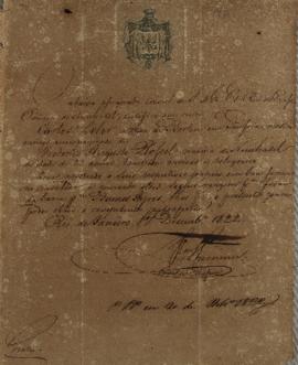 Despacho de 17 de dezembro de 1822, de Karl Wilhelm von Theremin, Cônsul-geral da Prússia no Bras...