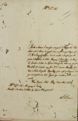 Nota nº 69 do Monsenhor Francisco Corrêa Vidigal (s.d-1838) a João Severiano Maciel da Costa (176...