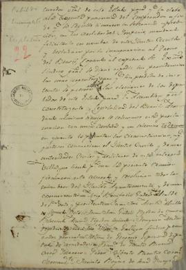 Extrato da Ata de 11 de novembro de 1822 de celebração realizada por Cabildo não reconhecido por ...