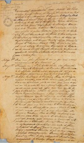 Convenção de 19 de novembro de 1823, ajustada por Carlos Frederico Lecor (1764-1836) e Álvaro da ...