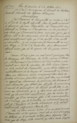 Despacho de 22 de outubro de 1823, de Jean-Baptiste Maler (s.d.), Cônsul-geral da França no Brasi...
