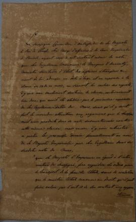 Despacho de 22 de março de 1828, de D’Olfers, encarregado dos negócios da Prússia, endereçado a J...