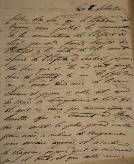 Carta original, sem indicação de autoria, enviada a Sir Charles Stuart (1779-1845), Barão de Roth...