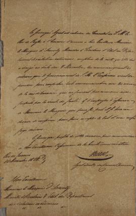 Despacho de 10 de novembro de 1828, assinado pelo agente consular do Rei da Prússia, endereçado a...