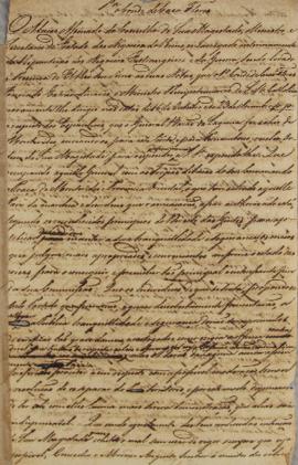 Despacho enviado por Thomás Antônio de Villanueva Portugal ao Conde de Casa Flores (1759-1833), e...