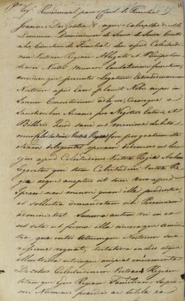 Minuta de carta credencial nomeando o Conde de Funchal, Domingos António de Sousa Coutinho (1760-...