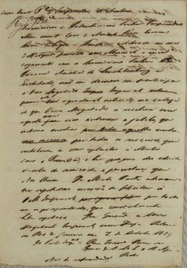 Minuta de 7 de outubro de 1829, endereçada ao Imperador da Áustria, acusando recebimento da notíc...