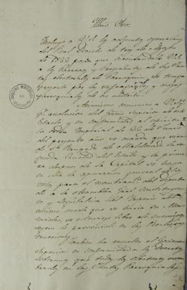 Carta de 31 de julho de 1823, enviada por Tomás García de Zuñiga (1780-1843) para Manuel Boyano, ...