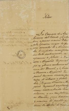 Ofício de 18 de janeiro de 1823, enviado por Nicolás de Herrera (1744-1833), Francisco Llambi (17...
