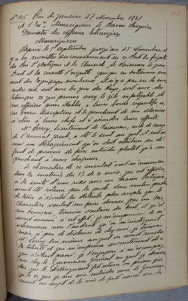 Despacho nº 145, de 27 de novembro de 1821, de Jean-Baptiste Maler (s.d.), Cônsul-geral da França...