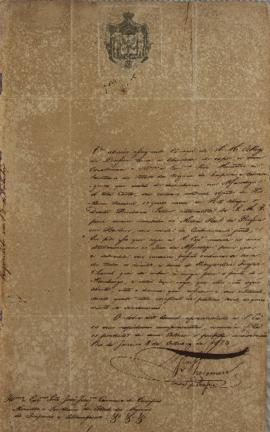 Despacho de 8 de outubro de 1823, de Karl Wilhelm von Theremin, Cônsul-geral da Prússia no Brasil...