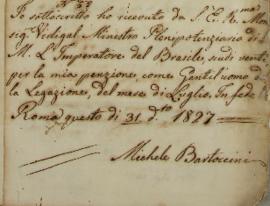 Documento nº 58, despacho informando o recebimento do valor de 20 escudos de Francisco Corrêa Vid...