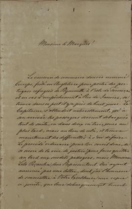 Nota de 28 de agosto de 1829, de Steen Bille, cônsul da Dinamarca, endereçada a João Carlos Augus...
