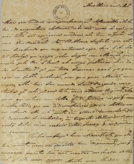 Despacho enviada por João Callado (1784 – 1857), em 26 de julho de 1822, destinada à Juan José in...