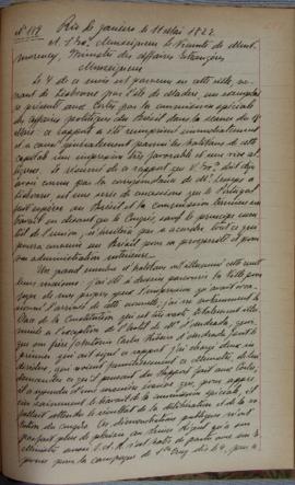 Despacho nº 189, de 11 de maio de 1822, de Jean-Baptiste Maler (s.d.), Cônsul-geral da França no ...