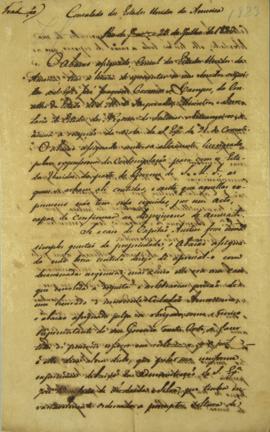 Tradução do ofício encaminhado pelo cônsul Condy Raguet (1784 – 1842), do consulado dos Estados U...
