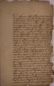 Relatório original com data de 4 de janeiro de 1843, escrito por João Carneiro de Campos e expedido para Aureliano de Souza Oliveira e Coutinho (1800 - 1855), ministro e secretário de Estado dos Negócios Estrangeiros, com descrição do depoimento de John Thomas Nott sobre a apreensão do brigue Leopoldina.