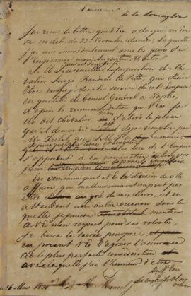 Despacho enviado pelo Monsenhor Francisco Corrêa Vidigal (s.d-1838) em 26 de março de 1828 sobre ...