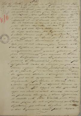 Ata de 3 de novembro de 1822 de celebração realizada pelo Cabildo de Vila de San Fernando de la F...