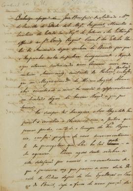 Despacho de 13 de outubro de 1822, de José Bonifácio de Andrada e Silva (1763-1838), conselheiro ...