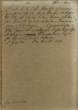 Conjunto de circulares enviado ao corpo diplomático em 21 e 22 de novembro de 1827, informando qu...