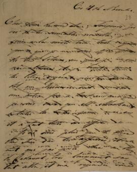 Carta original, sem indicação de autoria, enviada a Sir Charles Stuart (1779-1845), Barão de Roth...