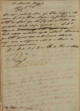 Despacho enviado ao Monsenhor Francisco Corrêa Vidigal (s.d-1838) em 15 de fevereiro de 1827comen...
