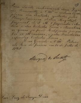 Cópia de despacho n.16 enviado por João Carlos Augusto de Oyenhausen-Gravenburg (1776-1838), Marq...