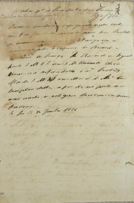 Circular enviada para os presidentes das províncias em junho de 1826, reforçando sobre o Tratado ...