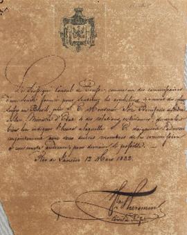 Despacho de 12 de março de 1822, de Karl Wilhelm von Theremin, Cônsul-geral da Prússia no Brasil,...