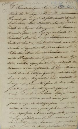 Carta de credencial para o Conde de Palmela, Pedro de Sousa e Holstein (1781-1950), Nomeando o Co...