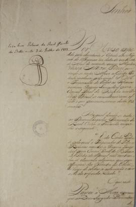 Parecer da Mesa do Desembargo do Paço, de 31 de maio de 1813, assinado por D. João VI (1767-1826)...