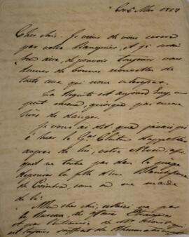 Carta original, sem indicação de autoria, enviada a Sir Charles Stuart (1779-1845), Barão de Roth...