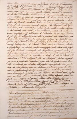 Cópia de ofício enviado pelo Monsenhor Francisco Correia Vidigal (1766-1838) para Manuel de Assis...