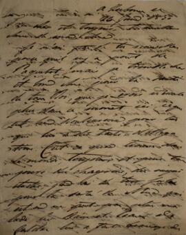 Carta original, sem indicação de autoria, dirigida a Sir Charles Stuart (1779-1845), Barão de Rot...