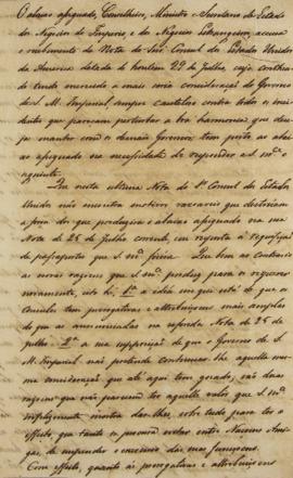 Despacho de 30 de julho de 1823, de José Joaquim Carneiro de Campos (1768- 1836), conselheiro, mi...