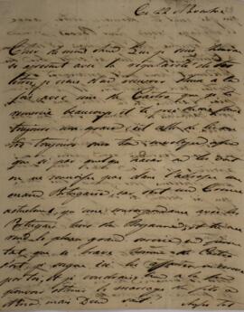 Carta original, sem indicação de autoria, enviada a Sir Charles Stuart (1779-1845), Barão de Roth...