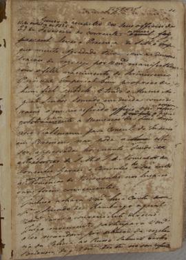Minuta de Anton von Schaeffer (1779-1835) informando o recebimento dos ofícios datados nos dias 1...