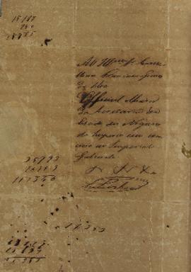 Despacho de Bento da Silva Lisboa (1793-1864), ao conselheiro Francisco Gomes da Silva informando...