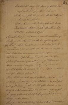 Cópia de Relatório escrito por Mr. Smith, com data de 20 de fevereiro de 1827, referente a uma petição de José Machado Lopes, Primeiro Piloto do brigue “Heroína”, que estava sob o comando do mestre Miguel Antônio Netto.