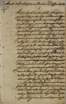 Minuta da circular enviada por Tomas Antônio de Vilanova Portugal (1755-1839) para os ministros n...