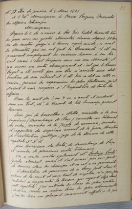 Despacho nº 79, de 5 de março de 1821, de Jean-Baptiste Maler (s.d.), Cônsul-geral da França no B...