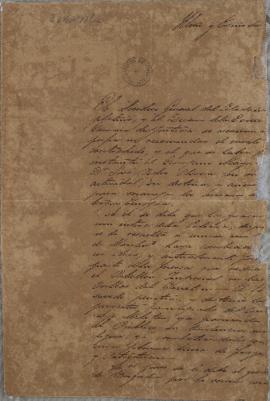 Despacho de 3 de novembro de 1823, escrita por Lucas José Obes (1782-1838) para José Bonifácio de...