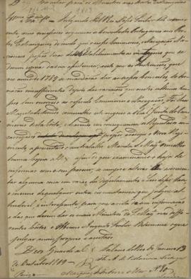 Circular enviada por Tomás Antônio de Vila Nova Portugal (1755-1839) para os ministros nas Cortes...