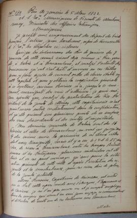 Despacho nº 170, de 5 de março de 1822, de Jean-Baptiste Maler (s.d.), Cônsul-geral da França no ...