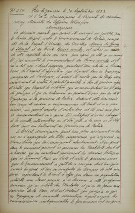 Despacho de 30 de setembro de 1822, de Jean-Baptiste Maler (s.d.-s.d.), cônsul-geral da França no...
